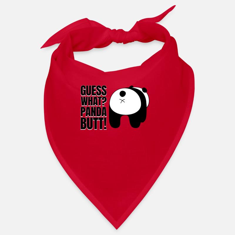 Devine quoi? Panda Butt Bear Disant Humour Jeu de mots Bandana
