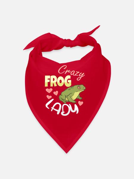 Frog Costume Frog Catcher Frog Hunter Funny Frog - Bandana - Rot - Vorne