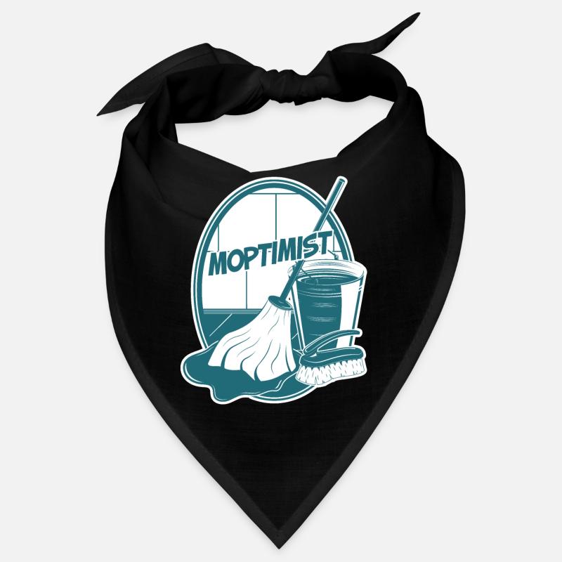 Moptimist Putzfrau Putzmann Putzkolonne Sprüche Bandana