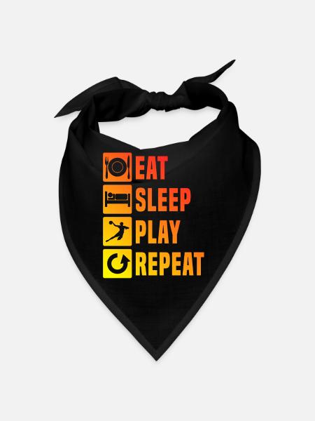 Handball Kinder Eat Sleep Handball Repeat - Bandana - Rot