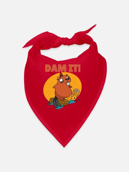 Beaver Fan Beaver Lover Funny Beaver Gift - Bandana - Rot - Vorne