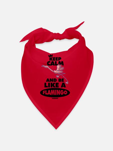 Keep Calm And Be Like A Flamingo - Bandana - Rot - Vorne