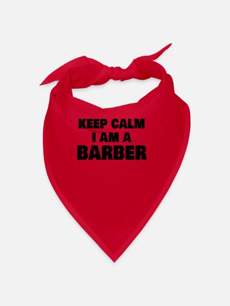 Barbier Coiffeur Coiffeur Salon de coiffure Coiffure - Bandana - rouge - Devant
