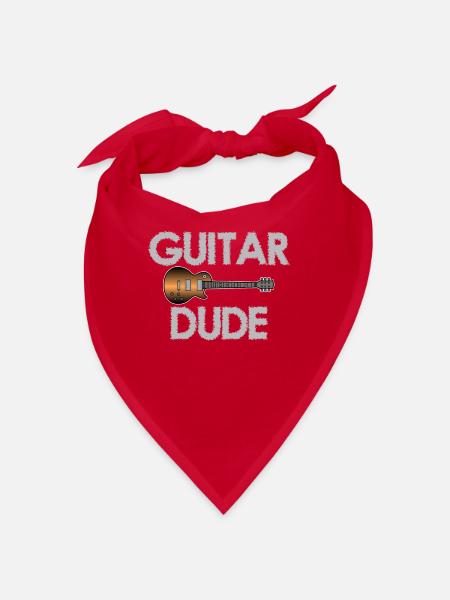 Guitar Dude Music Player Musicien Guitariste Graphiques - Bandana - rouge