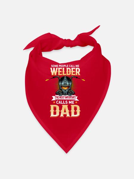 Welder Funny Funny Welding Gift - Bandana - red - Front