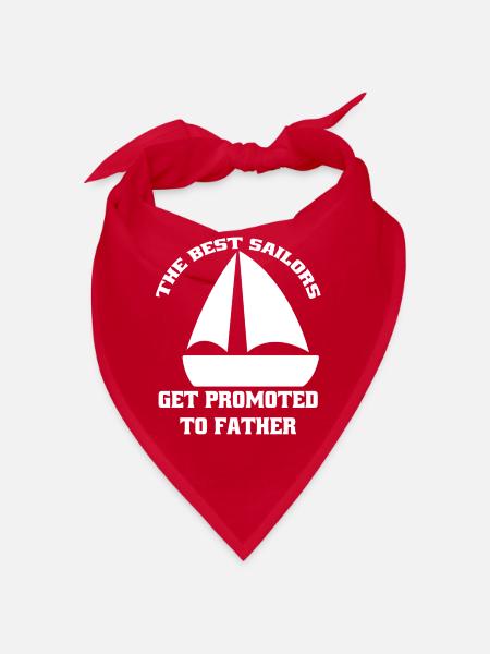 Sailing Boat Dad Sailor Captain Papa Ship Sail - Bandana - red - Front