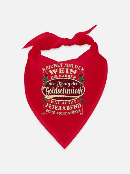 Goldschmied Fahrer Wein Feierabend - Bandana - Rot - Vorne