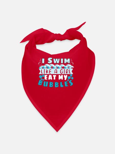 Natation Drôle Natation Nageur Nageur Citations - Bandana - rouge - Devant