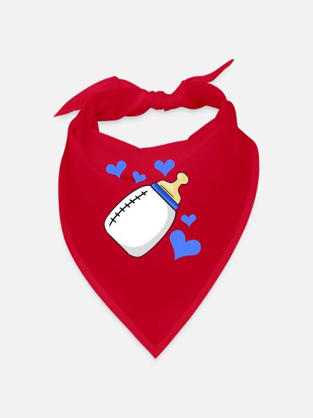 Bouteille de lait Garçon enceinte naissance - Bandana - rouge - Devant