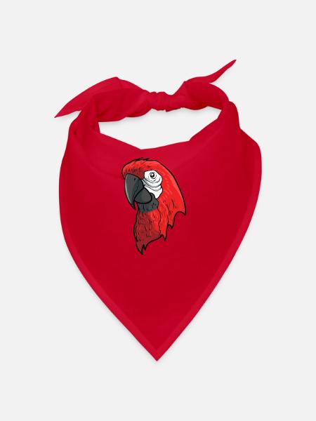 Perroquet - Bandana - rouge - Devant