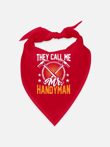 Man Nennt Mich Mr Heimwerker Heimwerken Handwerk - Bandana - Rot - Vorne