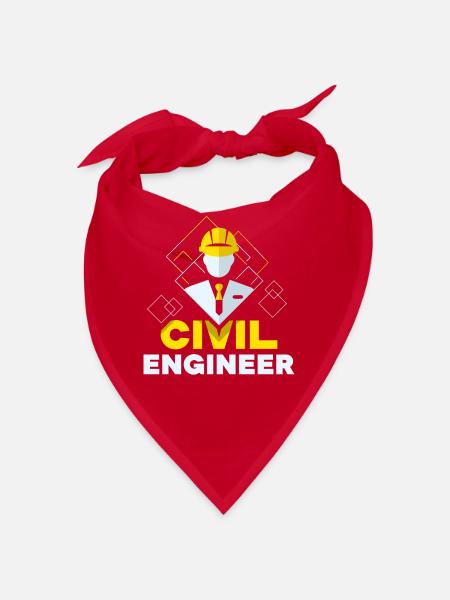 Civil Engineer Civil Engineering Student Profession - Bandana - red - Front