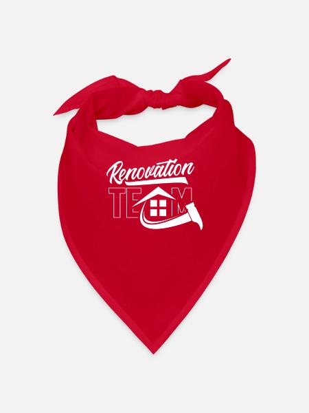 Team Renovierung Bauherr Restaurierung Renovieren - Bandana - Rot - Vorne