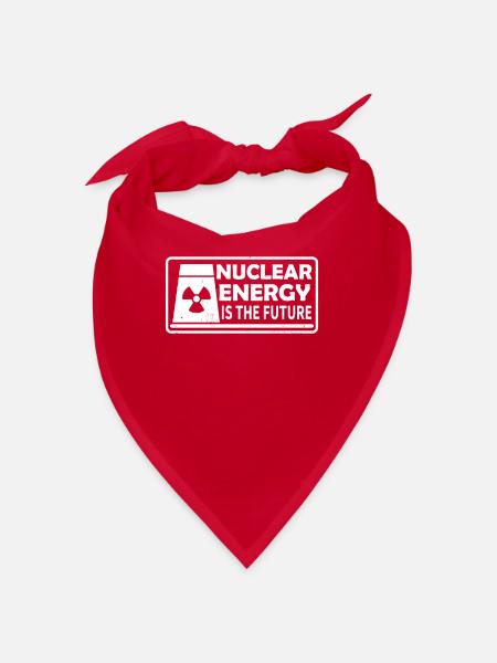 Kernenergie Ist Die Zukunft Atomkraft Kernkraft - Bandana - Rot - Vorne