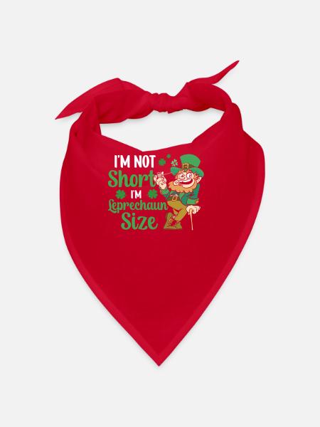 Je ne suis pas petit j’ai la taille de lutin irlandais - Bandana - rouge - Devant
