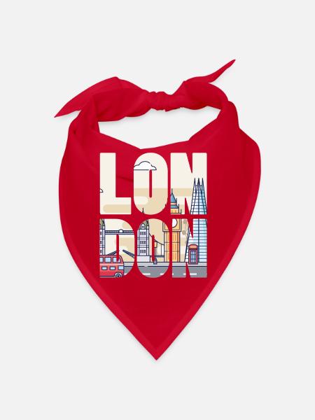 London - Bandana - red - Front