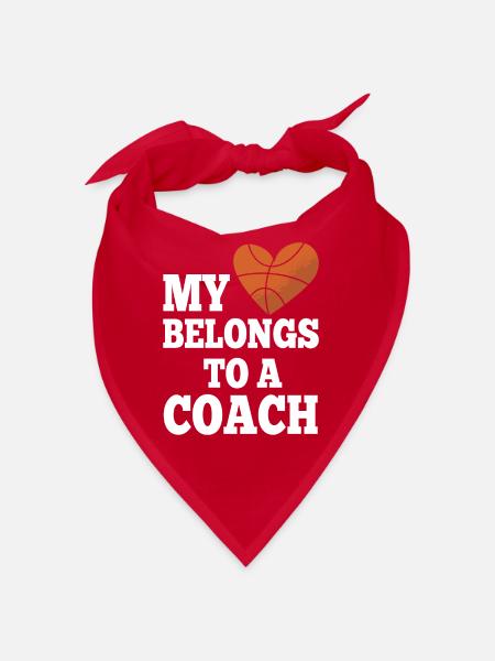 Basketballtrainer Basketball Trainer Coach - Bandana - Rot - Vorne