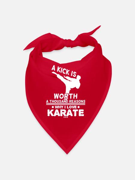 Karaté Arts Martiaux Technique de Punching - Bandana - rouge - Devant