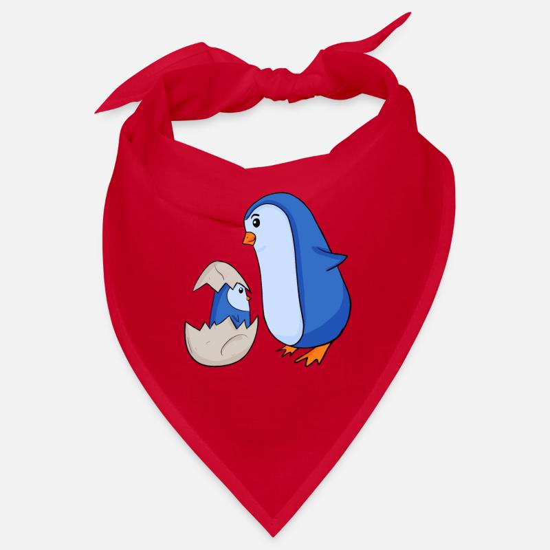 Pingouin avec Bébé Pingouin Bandana
