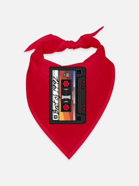 Best Of 1992 Mixtape Cassette 90s Party Mix - Bandana - rouge - Devant