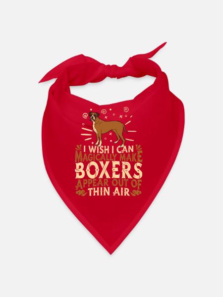 Boxer Chien - Bandana - rouge - Devant