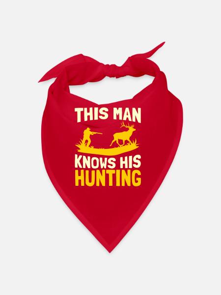 Hunter Hunting Hunting - Bandana - red - Front