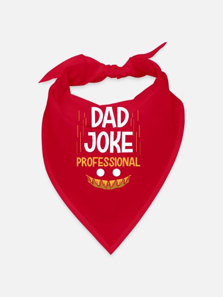 Papa Joke Dad Joke Father Jokes - Bandana - red - Front