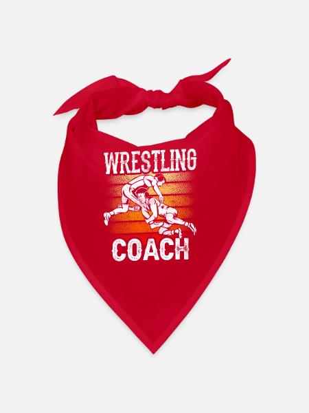 Wrestling Coach Wrestling Wrestling Wrestling - Bandana - red - Front