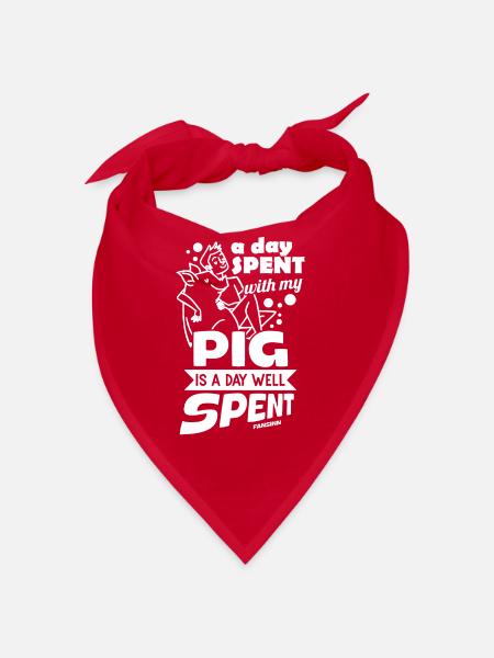 Pig - Bandana - red - Front