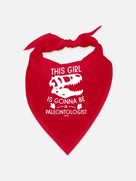 This Girl Is Gonna Be A Paleontologist - Bandana - red - Front