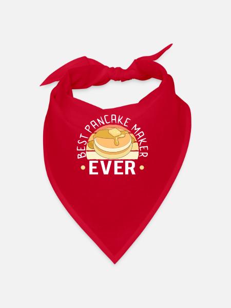 Pancake Maker Pancake Lover Funny Waffle - Bandana - red - Front