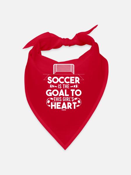 Football Girl Girlfriend Team - Bandana - red - Front