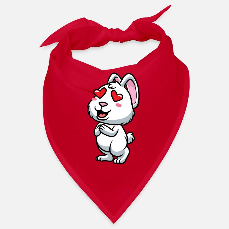 White Rabbit Emoticons Rabbit Bandana