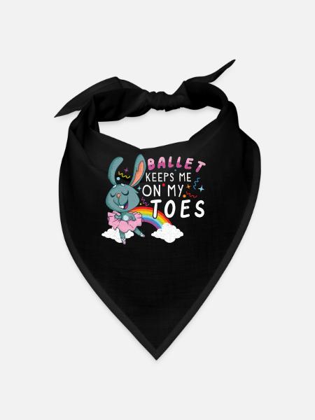 Ballet Ballerina Dance Dancer Dancing Ballet Gift - Bandana - black - Front
