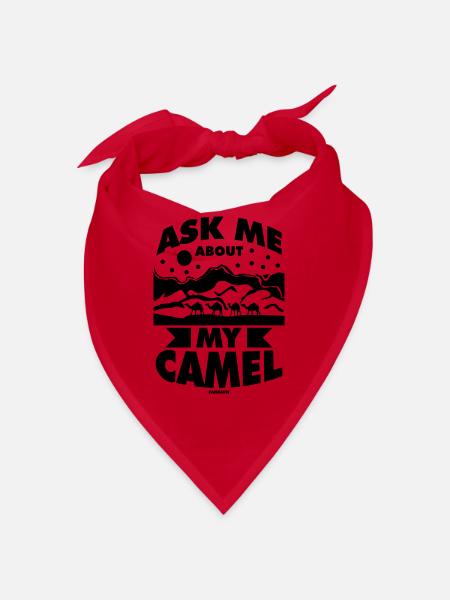Ask Me About My Camel - Bandana - Rot - Vorne