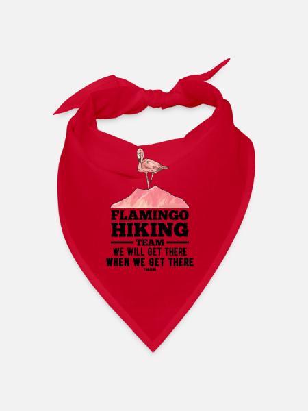 Équipe de randonnée Flamingo Nous y arriverons - Bandana - rouge - Devant