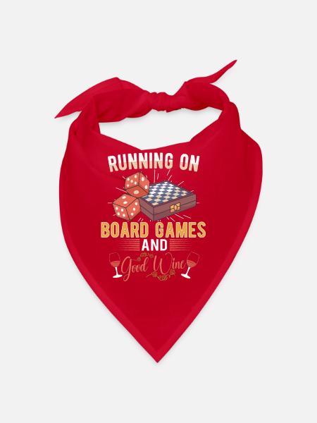 Wine Board Games Chess Board Game Player Gambling - Bandana - red - Front