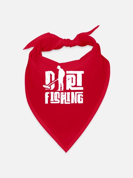 Dirt Fishing Metal Detecting Metalldetektion - Bandana - Rot - Vorne