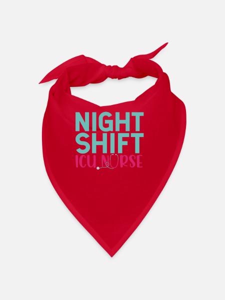Night Shift Intensive Care Nurse Intensive Care - Bandana - red - Front