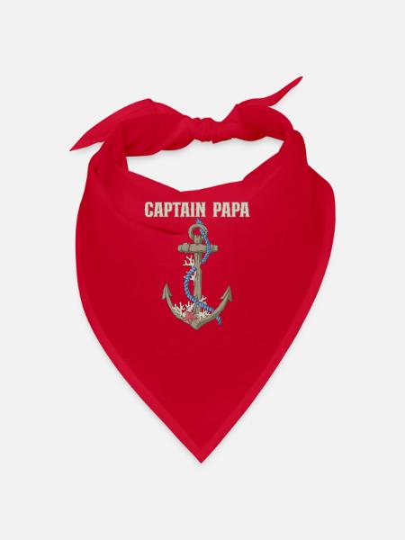 Boating Dad Boat Captain Pontoon Sailor Cruising - Bandana - red - Front