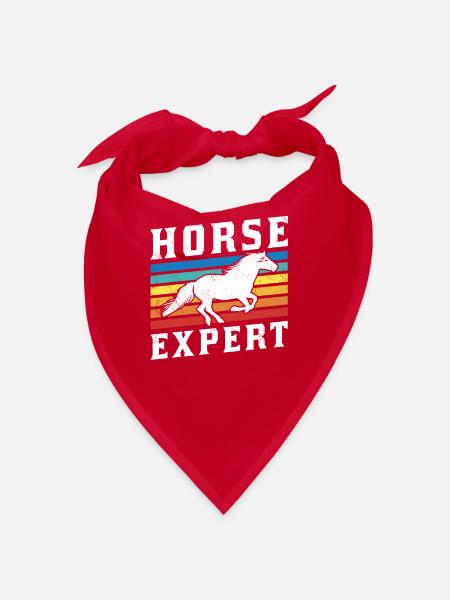Pferde Fachmann Reiterhof Reiter Pferd Reiten - Bandana - Rot - Vorne