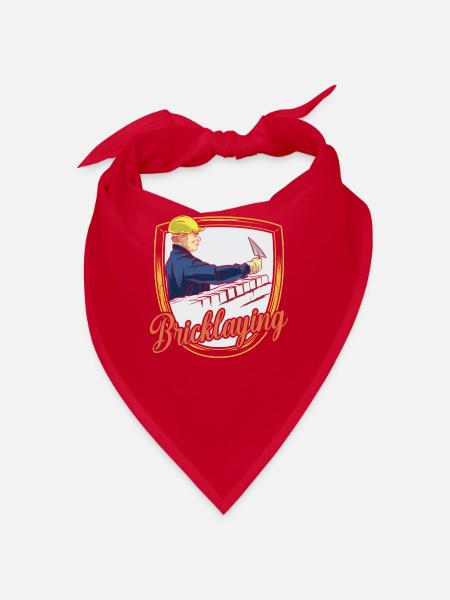 Maçons Artisans Mason Brick - Bandana - rouge - Devant