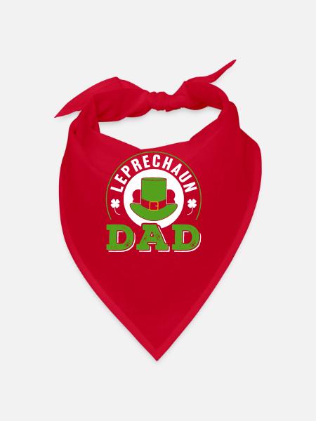 Goblin Papa Leprechaun Irish St Patrick's Day Irish - Bandana - red - Front