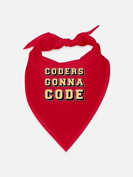 Programmierer Coder Software Entwickler - Bandana - Rot - Vorne
