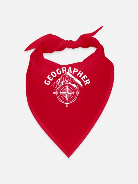 Geography Profession Geography Geography Student - Bandana - red - Front