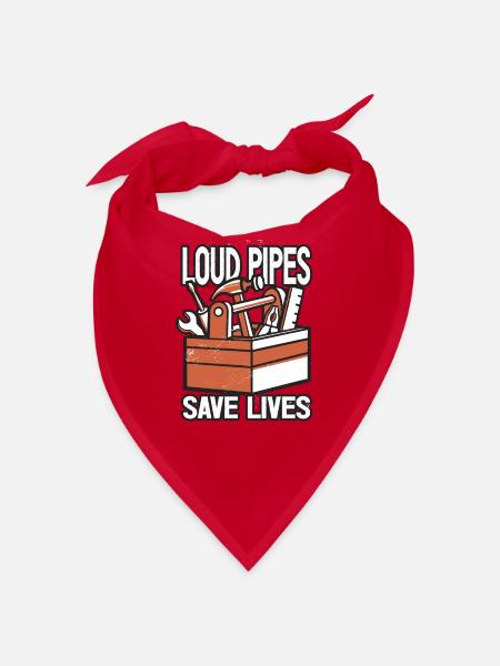 Loud exhaust systems save lives car mechanics - Bandana - red - Front