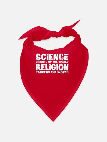Athée Athéisme Anti-religion Securalisme Dieu - Bandana - rouge - Devant