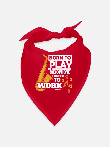 Né pour jouer du saxophone forcé de travailler - Bandana - rouge - Devant