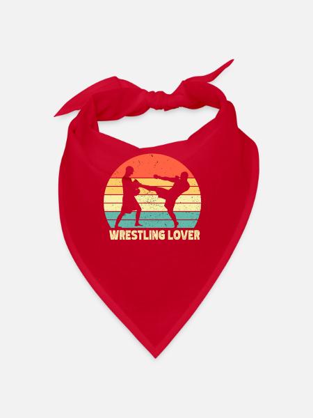 Wrestling Liebhaber Ringer Ringen Ringkampf - Bandana - Rot - Vorne