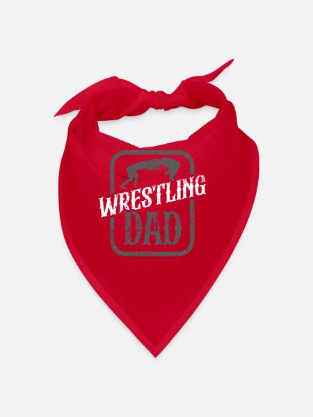 Ringen Papa Wrestler Ringer Ringsport Ringkampf - Bandana - Rot - Vorne
